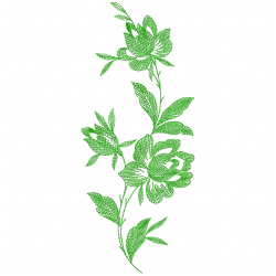 Flowers And Tree Embroidery Design 10